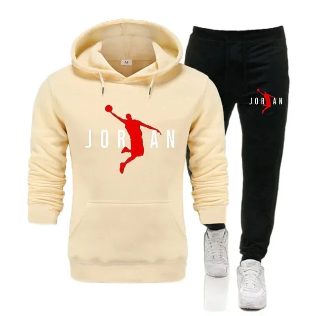 Autumn and Winter Men's Sports Hoodies and Sweatpants, Casual Plus-size Men's Suits 2025 Outdoor Jogging and Fitness Sets