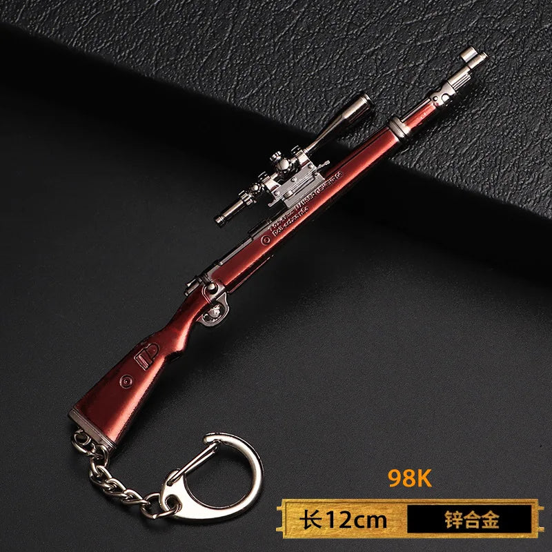 1pc Toy Gun Keychain, Alloy Toy Gun Model Pendant Car Key Chain Car Key Ring Gift For Men Boys