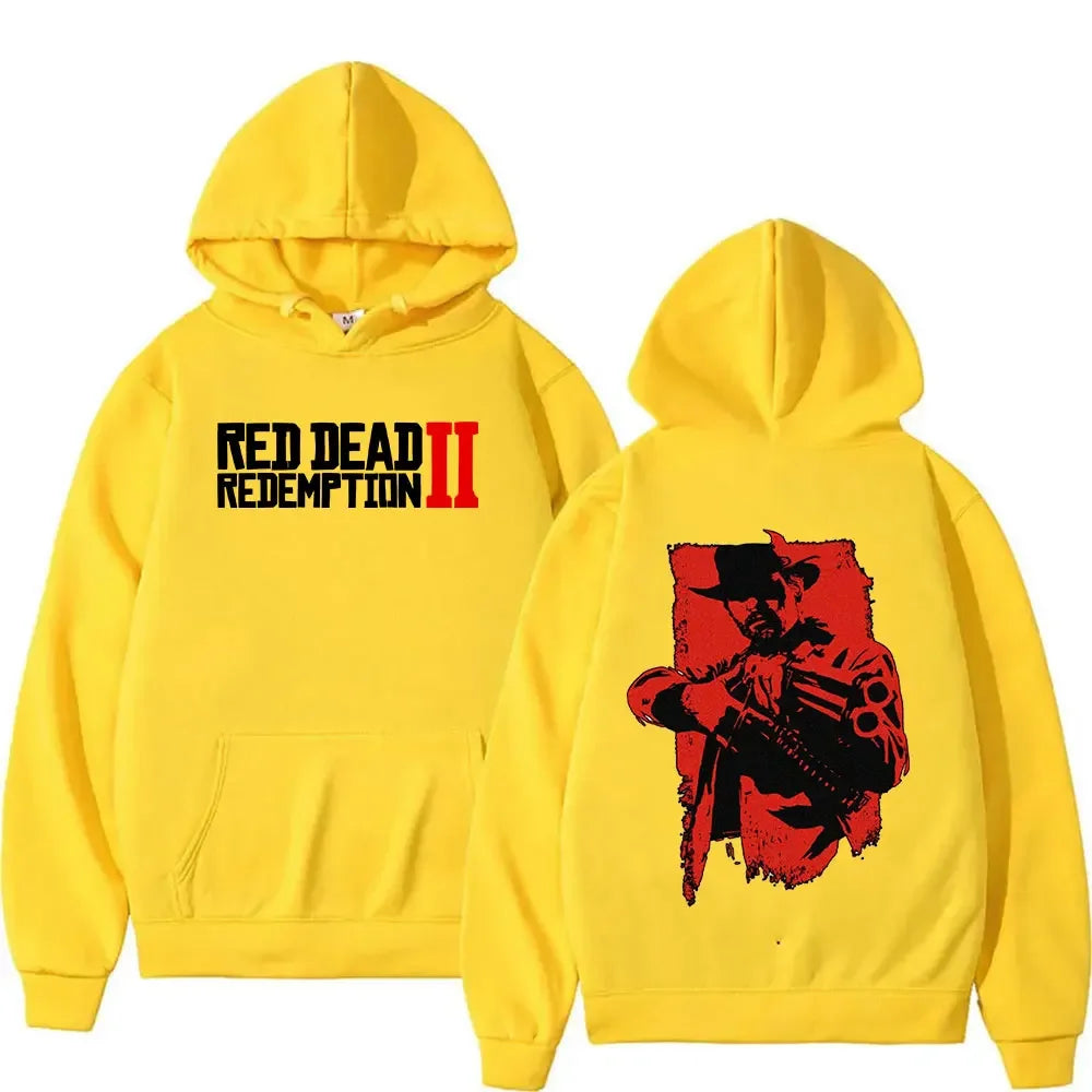 Red Dead Redemption 2 Arthur Morgan Hoodie Men Women Retro Gothic Pullover Sweatshirt Casual Fashion Oversized Hooded Streetwear