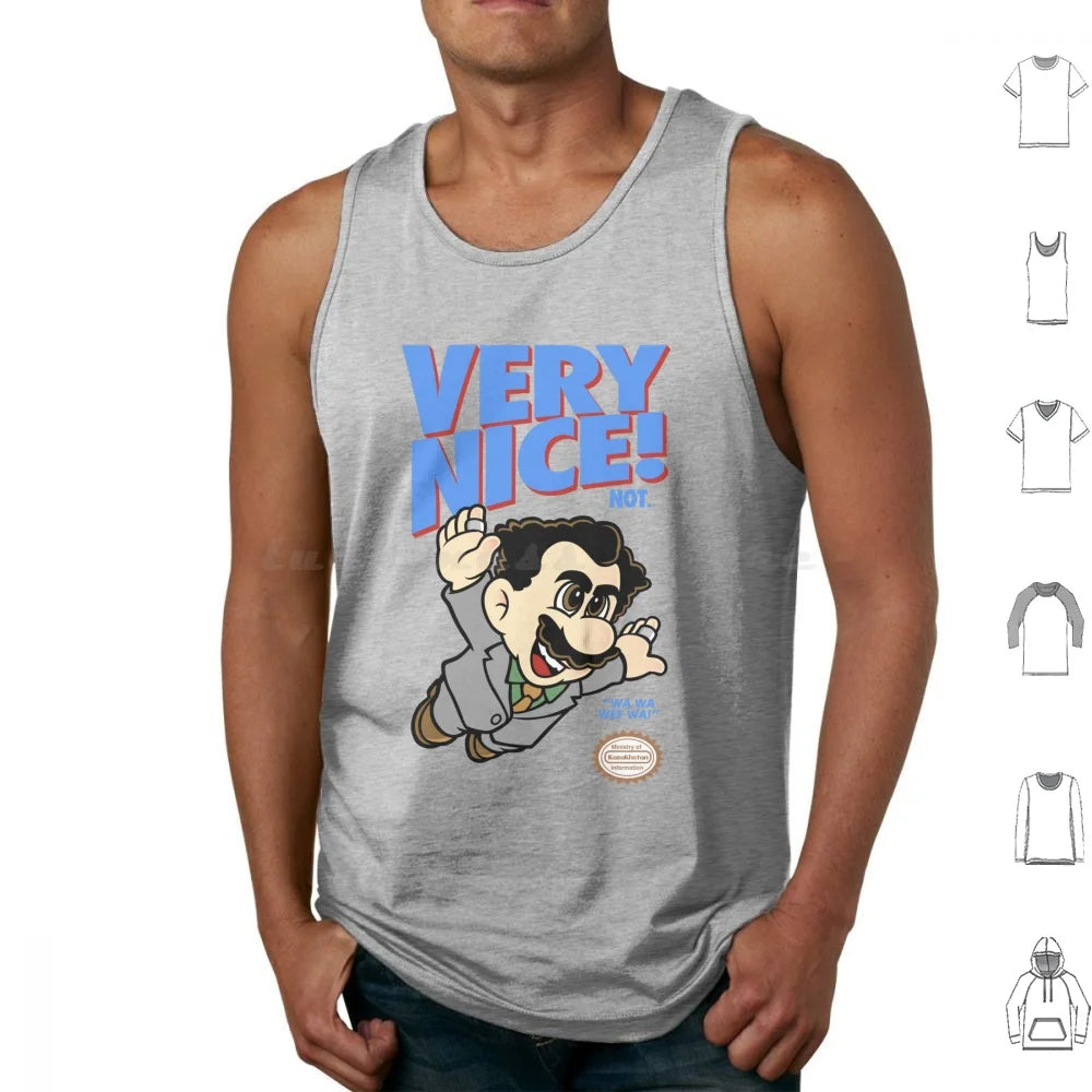 Very Nice! Not. Tank Tops Print Cotton Sasha Baron Cohen Funny Gaming