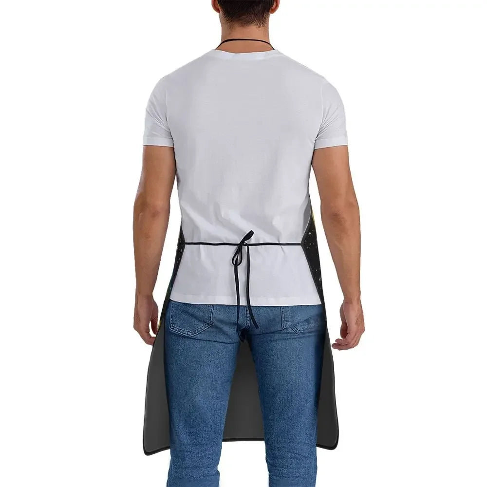 Unisex Space Pizza Cat Meme Bib Apron Adult Women Men Chef Tablier Cuisine for Cooking Kitchen Funny Animal Baking