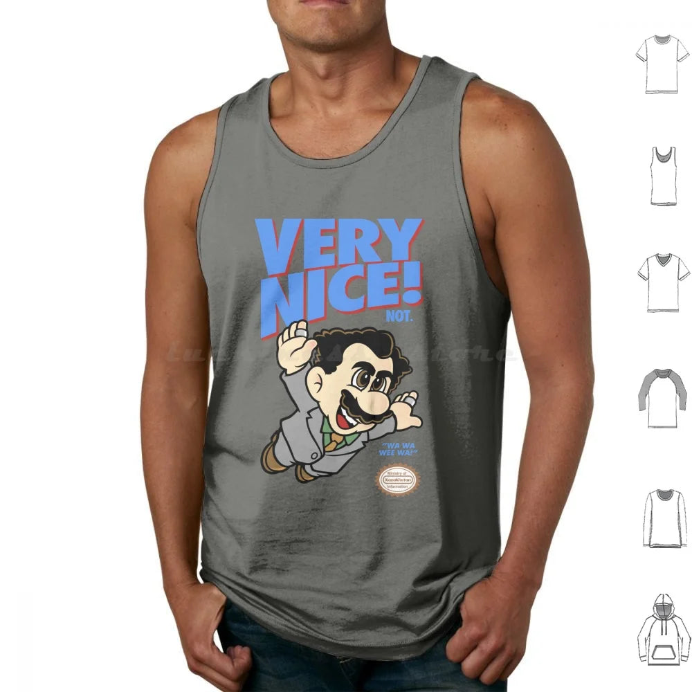Very Nice! Not. Tank Tops Print Cotton Sasha Baron Cohen Funny Gaming