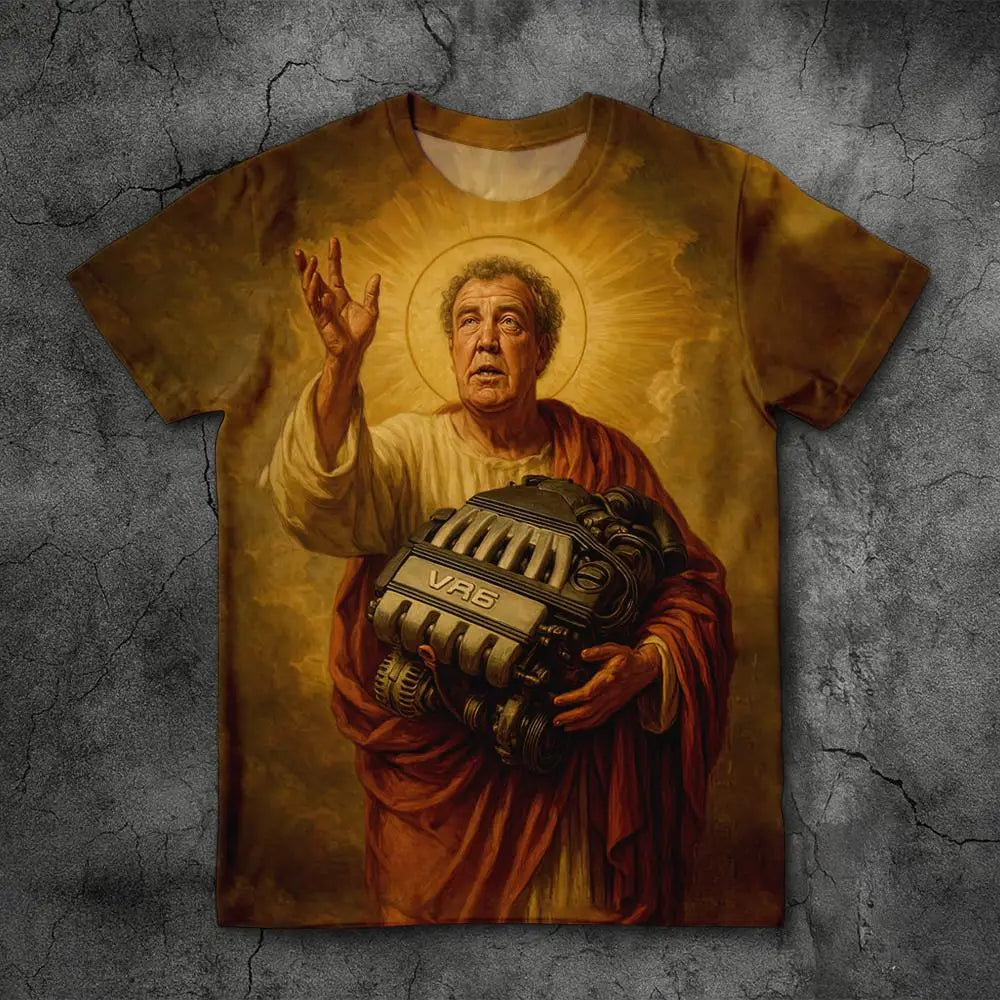 Jeremy Clarkson Protect Us From Electric Motors Merch Fans T-shirt Top Gear Funny Meme Graphic T-shirts Unisex Casual Loose Tees