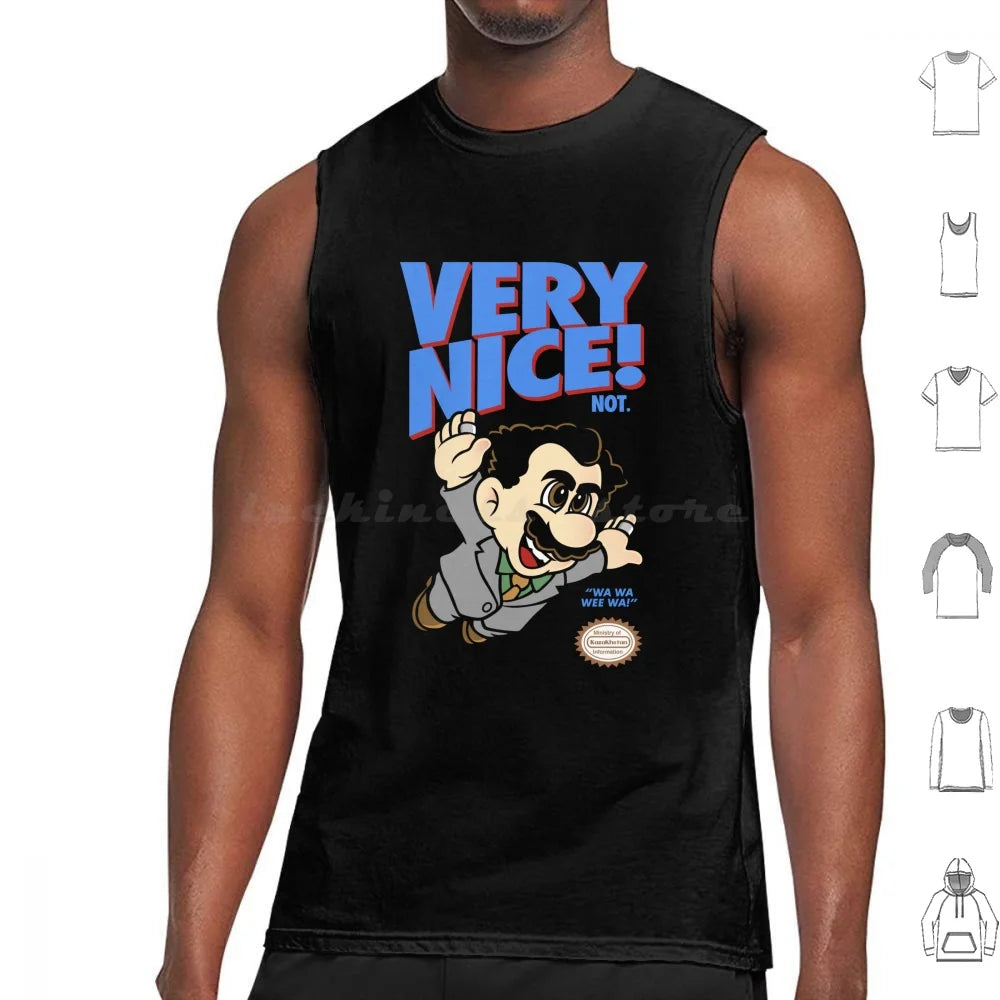Very Nice! Not. Tank Tops Print Cotton Sasha Baron Cohen Funny Gaming