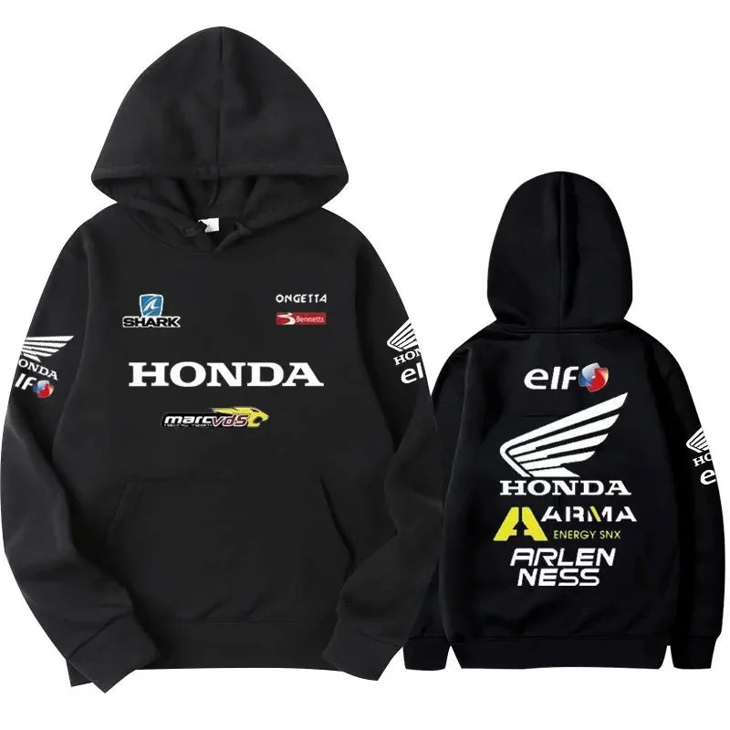 2025 Honda Logo Motorcycle Hoodie Outdoor Riding Jacket, Honda Motorcycle Race, All-season Fan Clothing, Men's Wear