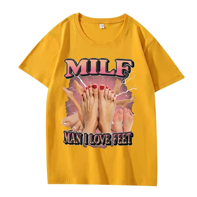 I Love Feet T Shirt Men Women Hot Sale Short Sleeve Summer Print Streetwear Unisex Harajuku Tops