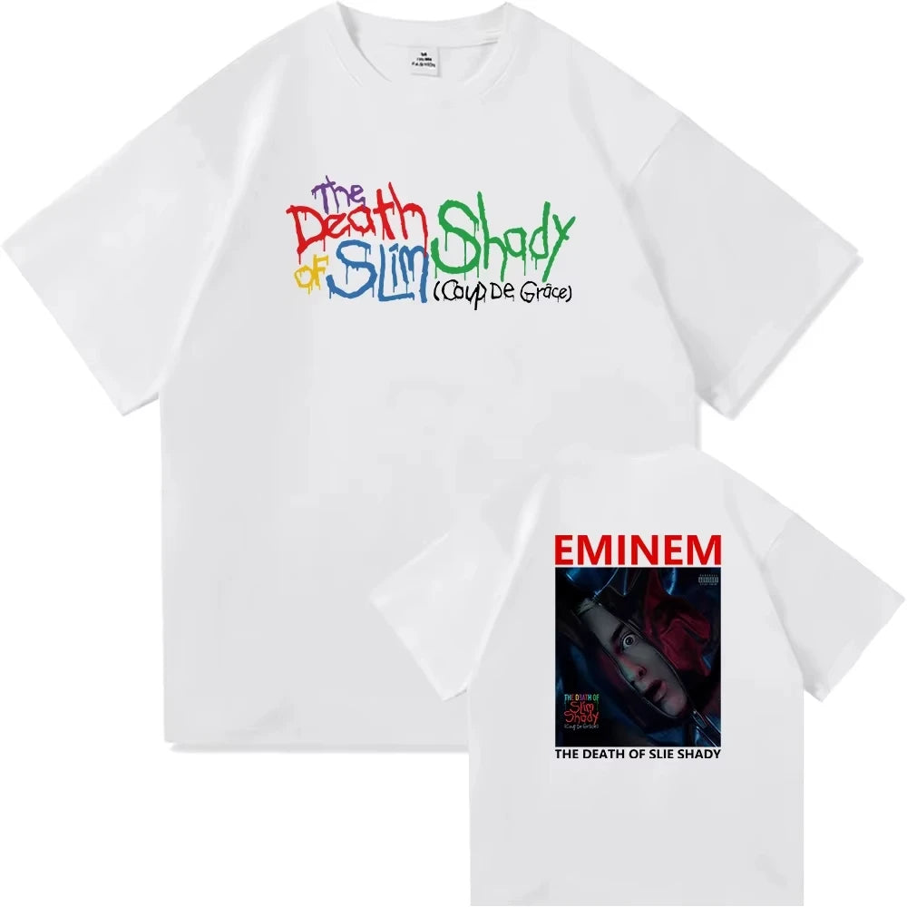 Eminem The Death of Slim Shady T Shirt Fashion Women Aesthetic Graphic T-Shirt Unisex High Quality Retro Tees Shirts