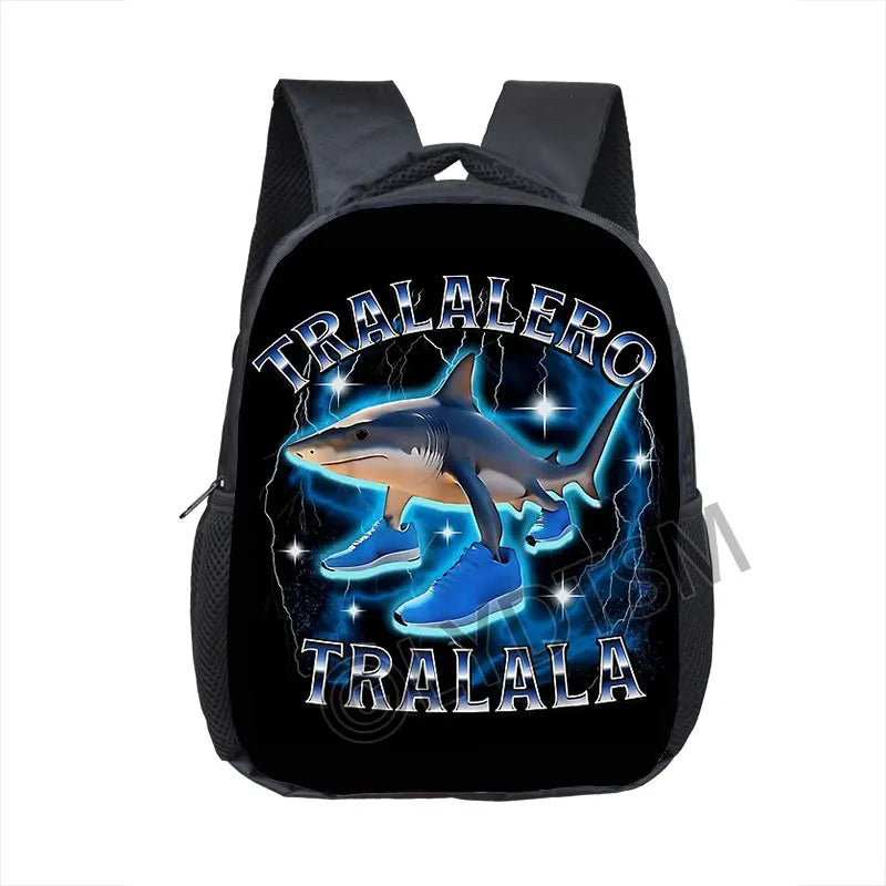 12inch Funny Italian Brainrot Small Backpack for 2-4 Years Old Tralalero Tralala Kids Baby Cartoon School Bags Children Bookbag