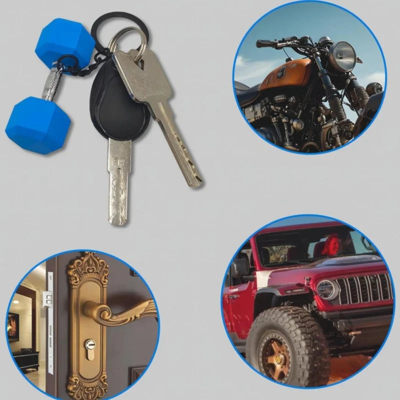 2025 New Barbell Keychain DlY Silicone Dumbbell Keychain Gym Gifts for Gym Lovers Fitness Trainer Gift Backpack Car Key Pendant