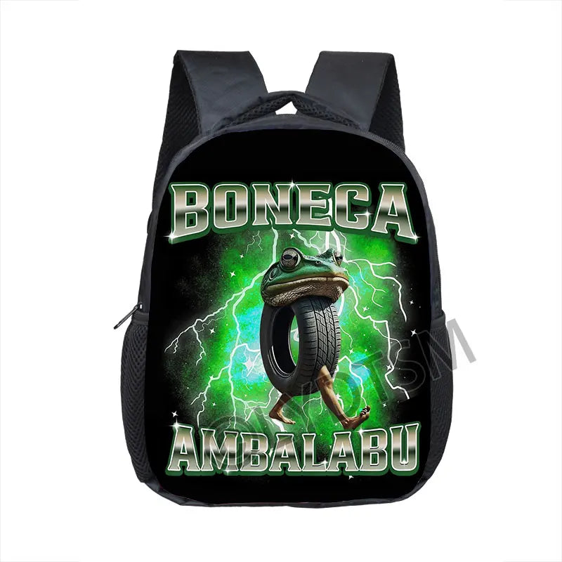 12inch Funny Italian Brainrot Small Backpack for 2-4 Years Old Tralalero Tralala Kids Baby Cartoon School Bags Children Bookbag