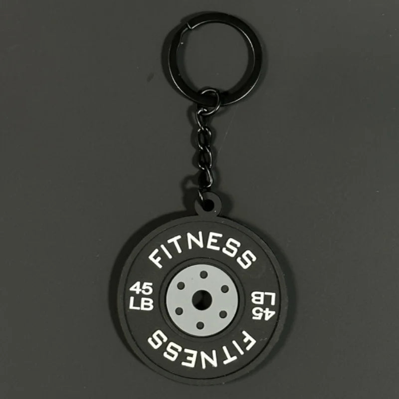 2025 New Barbell Keychain DlY Silicone Dumbbell Keychain Gym Gifts for Gym Lovers Fitness Trainer Gift Backpack Car Key Pendant
