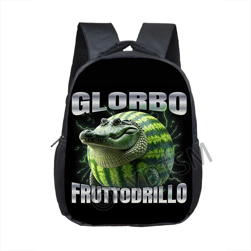 12inch Funny Italian Brainrot Small Backpack for 2-4 Years Old Tralalero Tralala Kids Baby Cartoon School Bags Children Bookbag