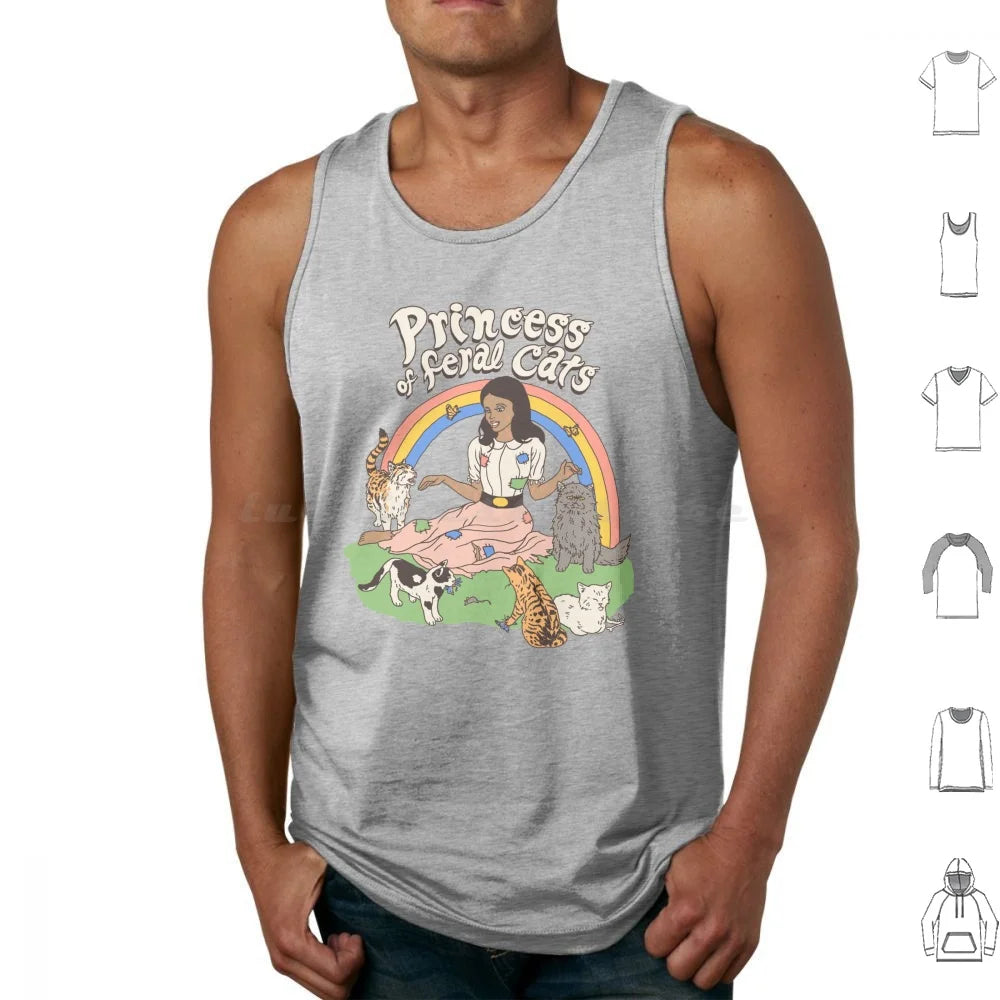 Princess Of Feral Cats 2 Tank Tops Vest Sleeveless Cat Cats Kitten Kittens Memes Princess Humor Funny Kitteh Ruler Royalty