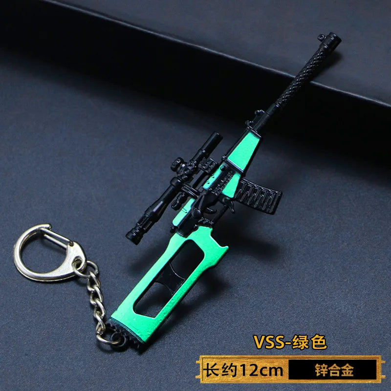 1pc Toy Gun Keychain, Alloy Toy Gun Model Pendant Car Key Chain Car Key Ring Gift For Men Boys