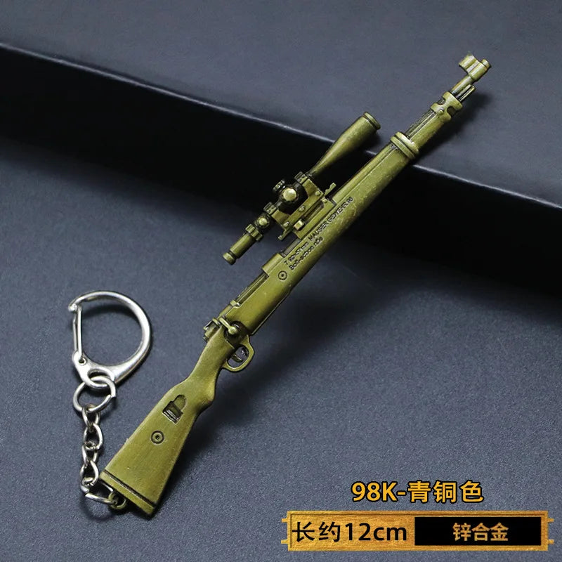 1pc Toy Gun Keychain, Alloy Toy Gun Model Pendant Car Key Chain Car Key Ring Gift For Men Boys