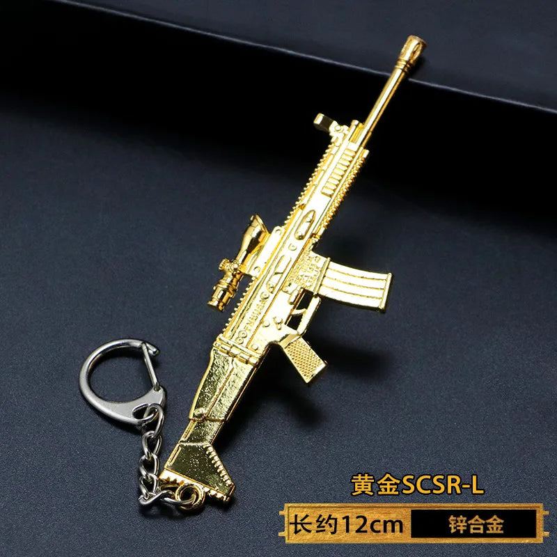 1pc Toy Gun Keychain, Alloy Toy Gun Model Pendant Car Key Chain Car Key Ring Gift For Men Boys