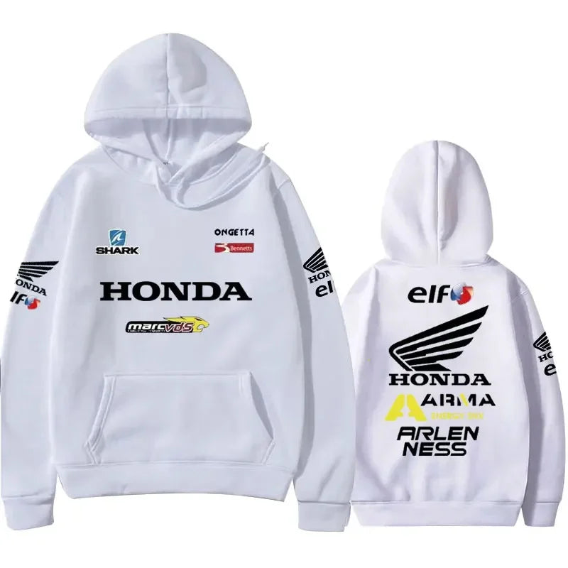 2025 Honda Logo Motorcycle Hoodie Outdoor Riding Jacket, Honda Motorcycle Race, All-season Fan Clothing, Men's Wear