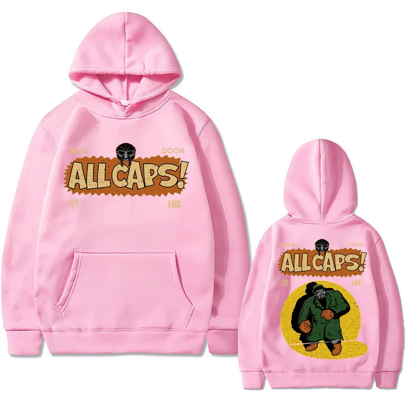 Madlib Doom Print Hoodies Pullover Singer Madvillain Mf Doom Amazing Hoodie Men Women Hip Hop Sweatshirt Men's Streetwear