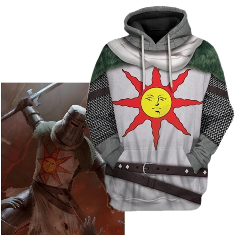 Men's And Women's 3d Printed Popular Game Dark Souls Hoodie New Fashion Casual Hooded Sweatshirt Cool Sport Oversized Loose Top