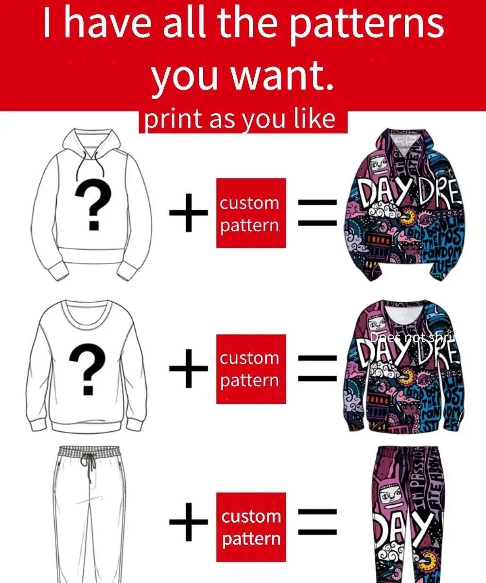 3D Printed Tuna Fishing Pattern Men's Hoodie Harajuku Street Sweatshirt Unisex Casual Pullover Autumn Jacket Essential Sportswea