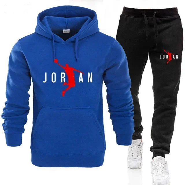 Autumn and Winter Men's Sports Hoodies and Sweatpants, Casual Plus-size Men's Suits 2025 Outdoor Jogging and Fitness Sets