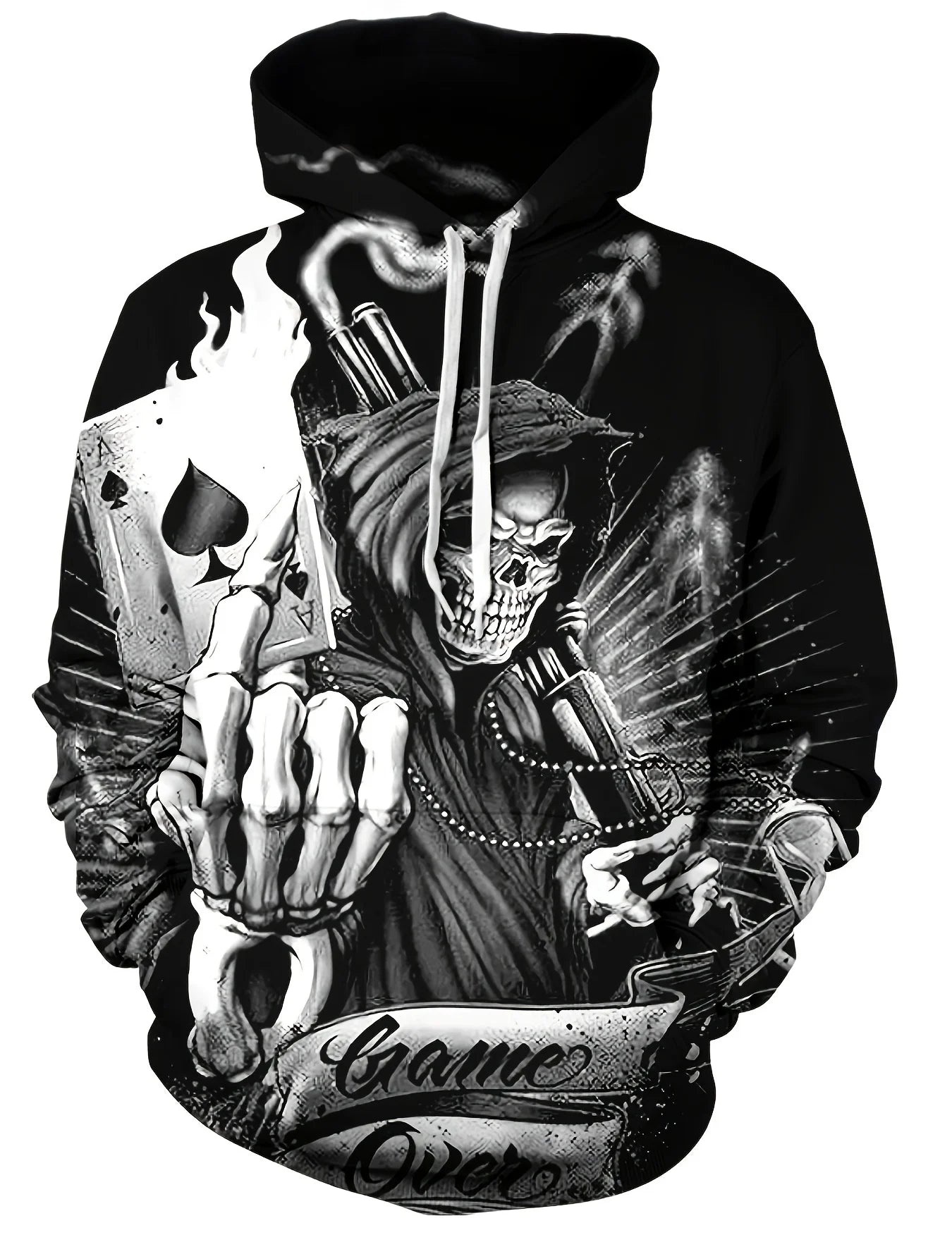 Autumn Skull and Rose 3D Print Hoodies Men Women Fashion Casual Sweatshirts Oversized Hoodie Pullovers Tracksuit Clothing