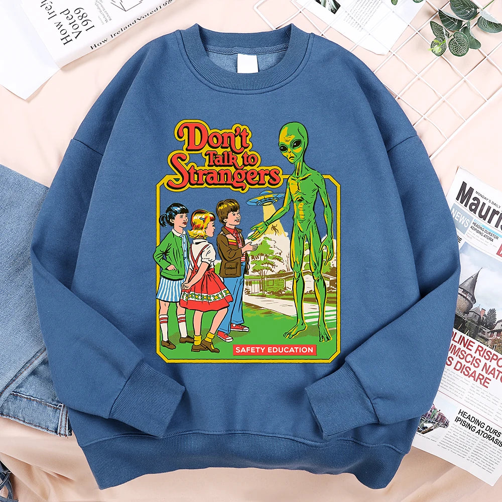 Don'T Talk To Strangers Men Women Hoody Warm Fleece Hoodies Hip Hop Autumn Sweatshirt Fashion Fleece Loose Sportswear Couple