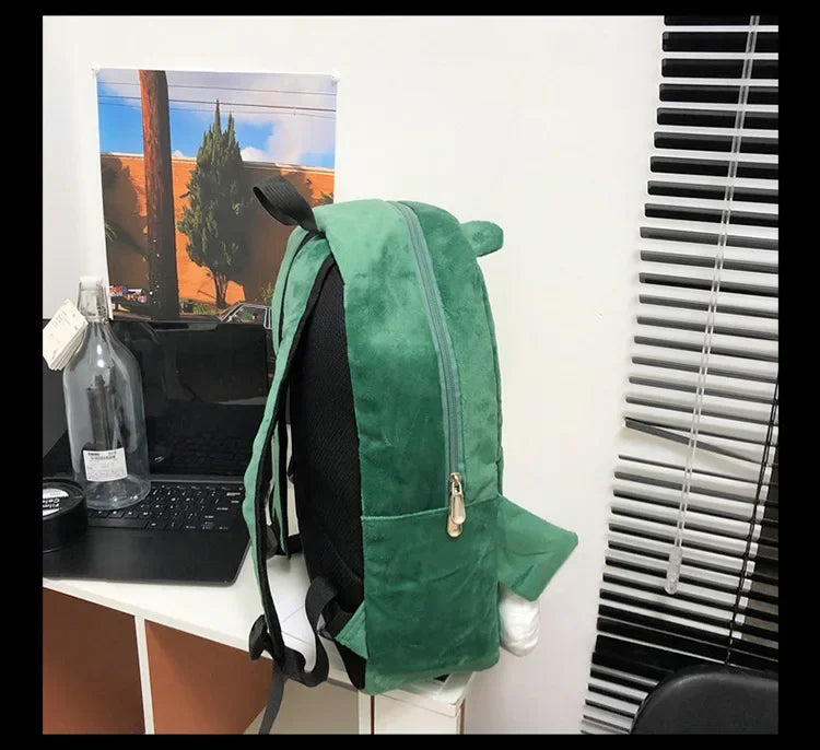 Anime New Style Pokemon Snorlax Plush Couple Bag Children Large Capacity Backpack Student School Bag Outdoor Travel Funny Cute