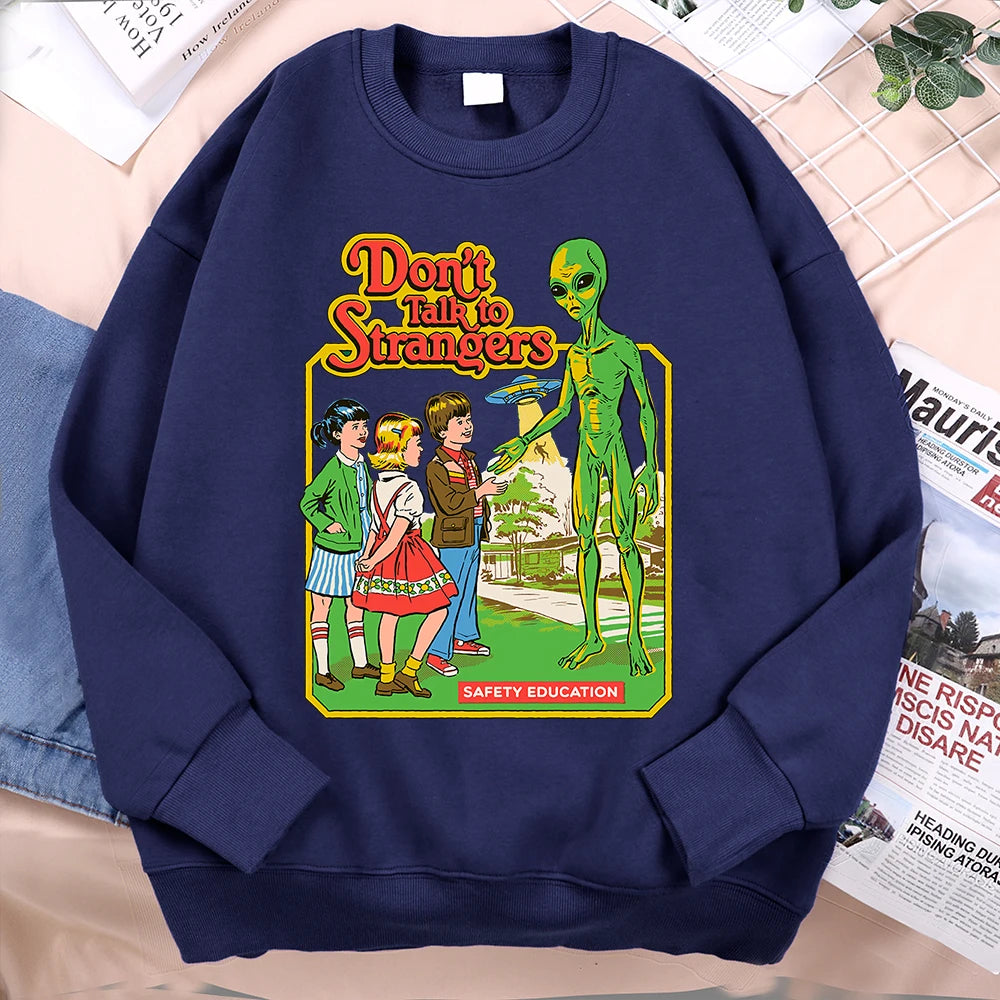 Don'T Talk To Strangers Men Women Hoody Warm Fleece Hoodies Hip Hop Autumn Sweatshirt Fashion Fleece Loose Sportswear Couple