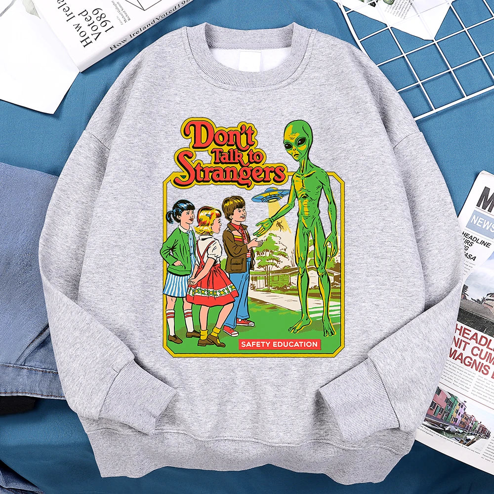 Don'T Talk To Strangers Men Women Hoody Warm Fleece Hoodies Hip Hop Autumn Sweatshirt Fashion Fleece Loose Sportswear Couple