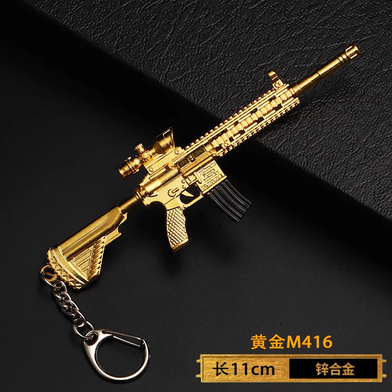1pc Toy Gun Keychain, Alloy Toy Gun Model Pendant Car Key Chain Car Key Ring Gift For Men Boys