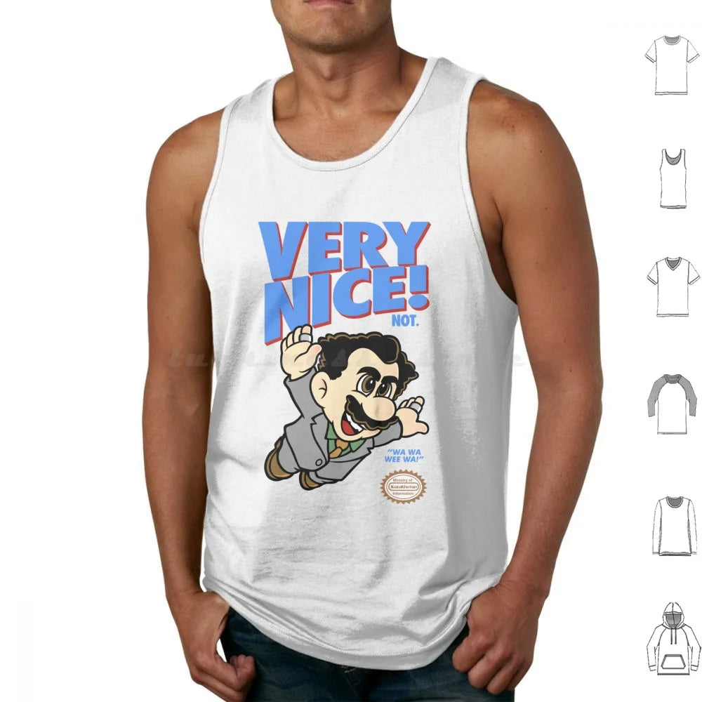 Very Nice! Not. Tank Tops Print Cotton Sasha Baron Cohen Funny Gaming