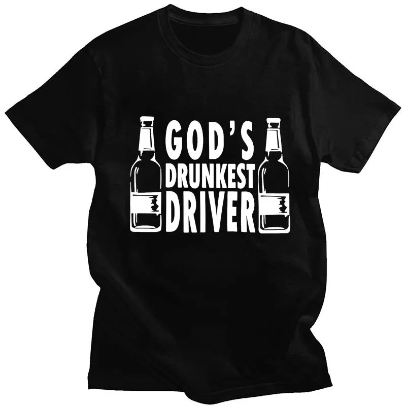 My Vehicle My Choice Print Funny T Shirt Drunk Driving Fashion Short Sleeve T-shirts 100% Cotton Men Women Oversized Streetwear