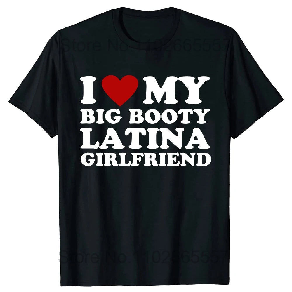 I Love Latinas T Shirts Summer Style Graphic Cotton Streetwear Short Sleeve Red Heart Funny Retro Design Gifts T-shirt Men