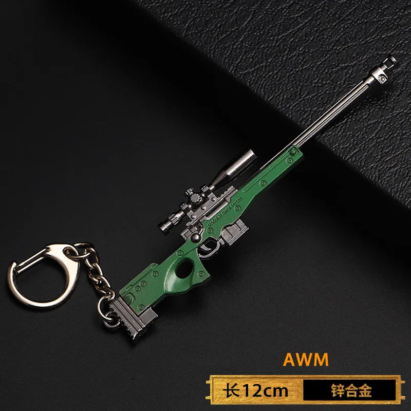 1pc Toy Gun Keychain, Alloy Toy Gun Model Pendant Car Key Chain Car Key Ring Gift For Men Boys