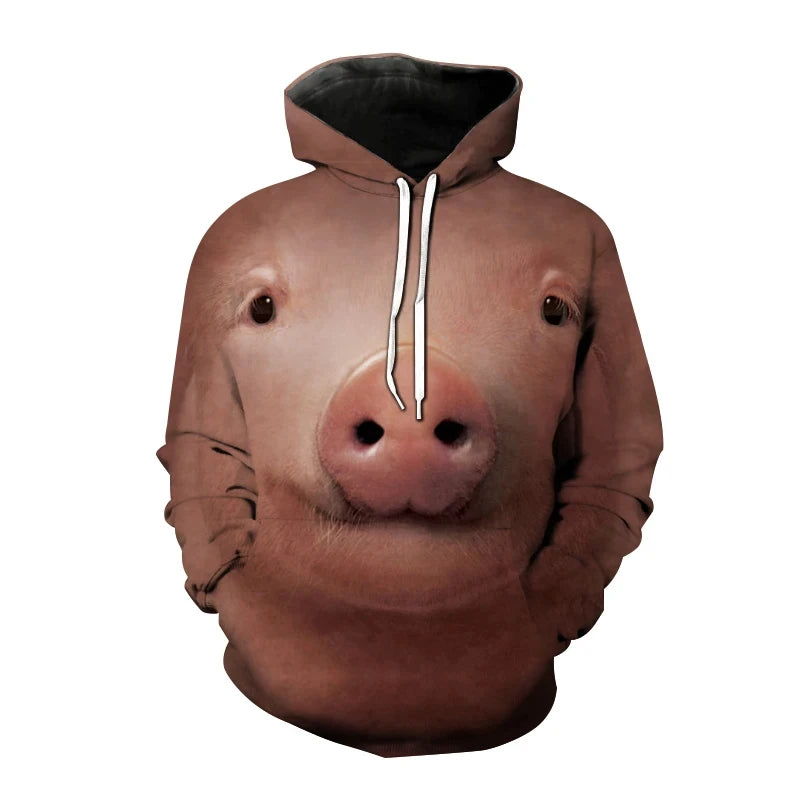 New Fashion Hoodies 3d Print Kawaii Animals Ducks Pig Men Women Unisex Hoodie Casual Oversize Pullover kids Sweatshirt