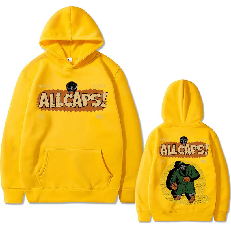 Madlib Doom Print Hoodies Pullover Singer Madvillain Mf Doom Amazing Hoodie Men Women Hip Hop Sweatshirt Men's Streetwear