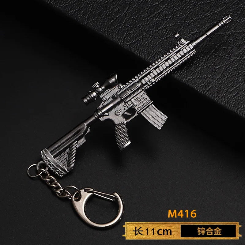 1pc Toy Gun Keychain, Alloy Toy Gun Model Pendant Car Key Chain Car Key Ring Gift For Men Boys
