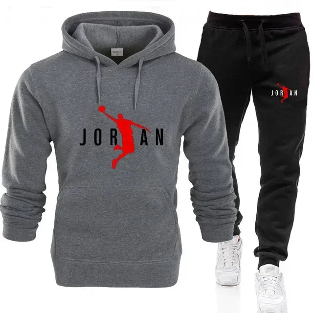 Autumn and Winter Men's Sports Hoodies and Sweatpants, Casual Plus-size Men's Suits 2025 Outdoor Jogging and Fitness Sets