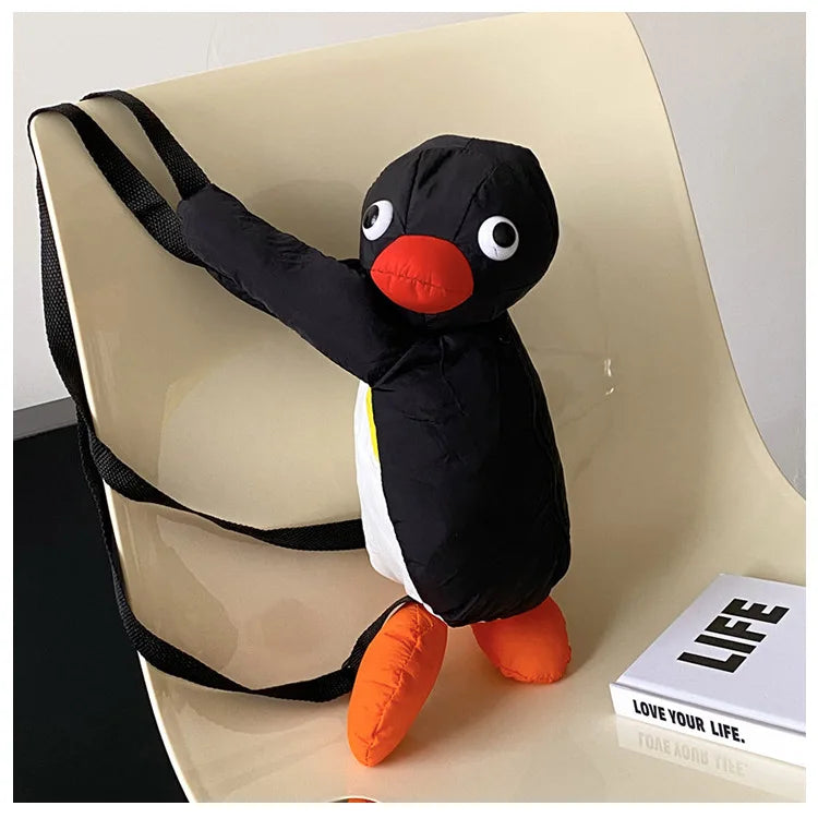 Cartoon Funny Cute Cuddle Penguin Backpack Fashion Personality Plush Doll Bag Children's Bag Shoulder Bag Mini Knapsack Bags