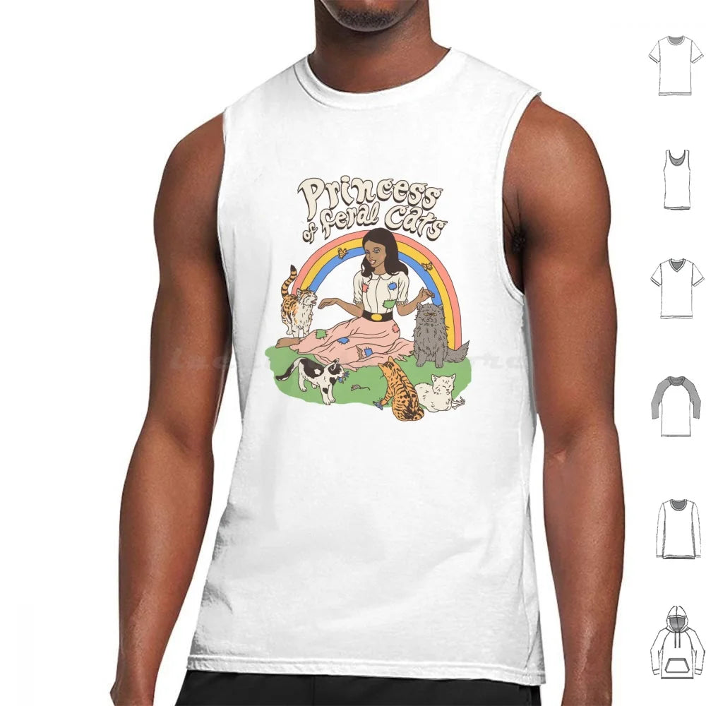 Princess Of Feral Cats 2 Tank Tops Vest Sleeveless Cat Cats Kitten Kittens Memes Princess Humor Funny Kitteh Ruler Royalty