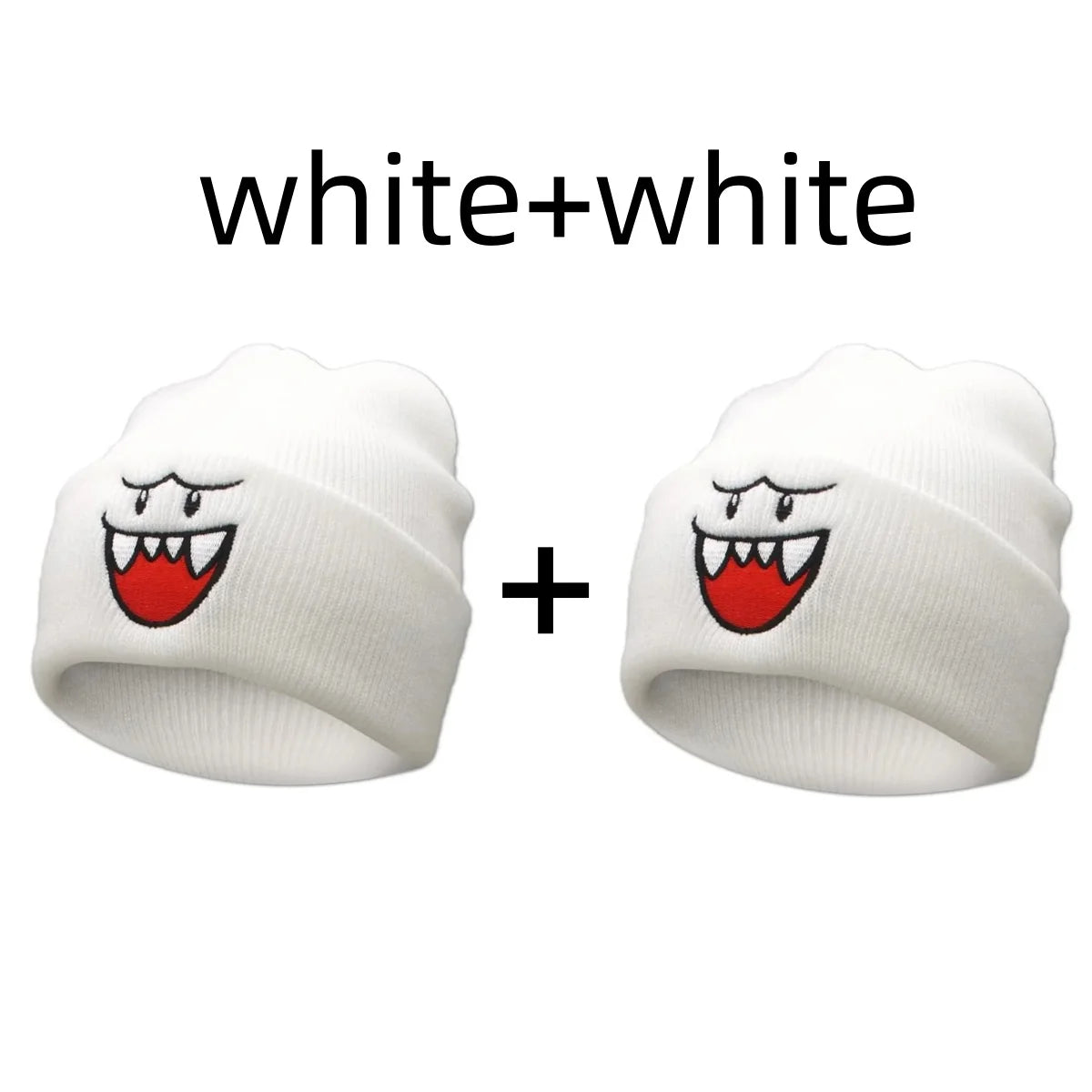 Cozy Happy Face Embroidered Knitted Hat - Cute Warm Winter Hat for Men, the Perfect Christmas Gift