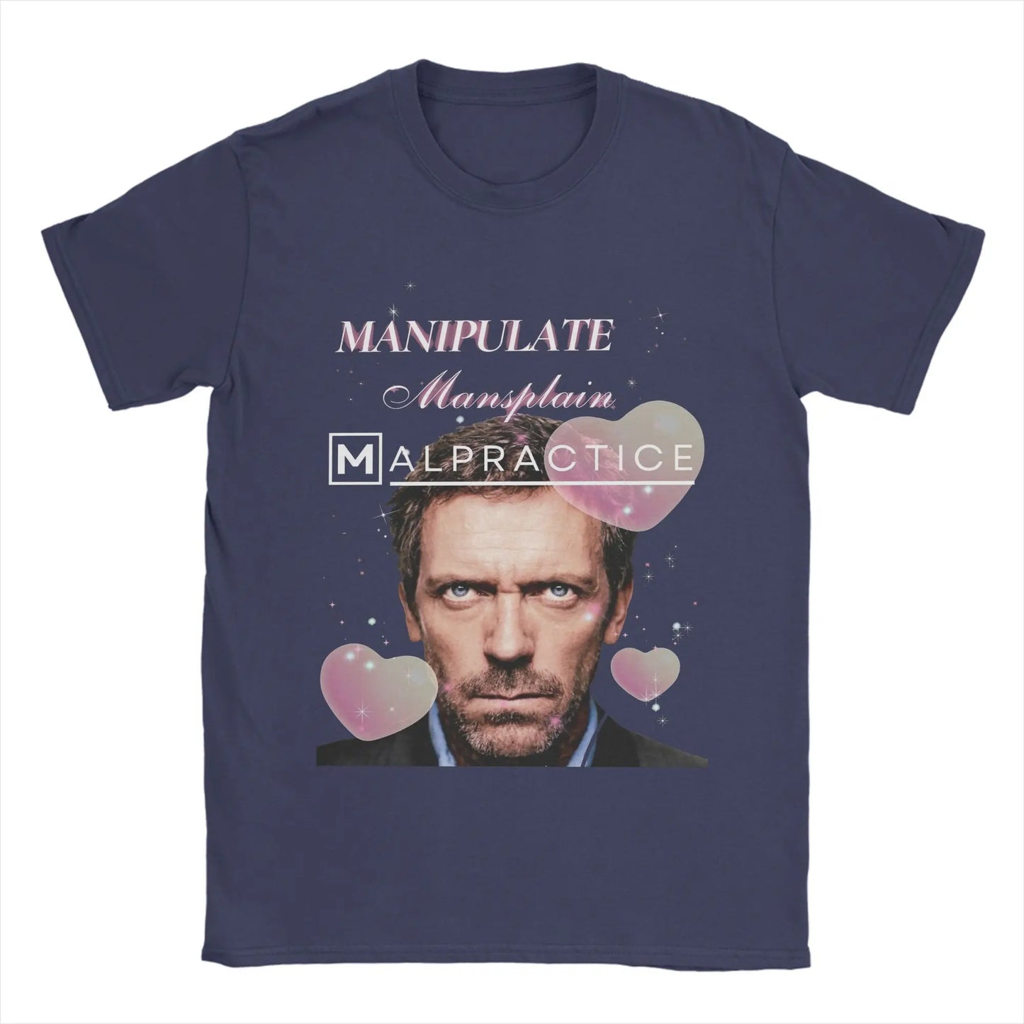 Manipulate Mansplain Malpractice House MD Dr Gregory House T-Shirt Summer Fashion T Shirts Men's Clothing Short Sleeves Tops