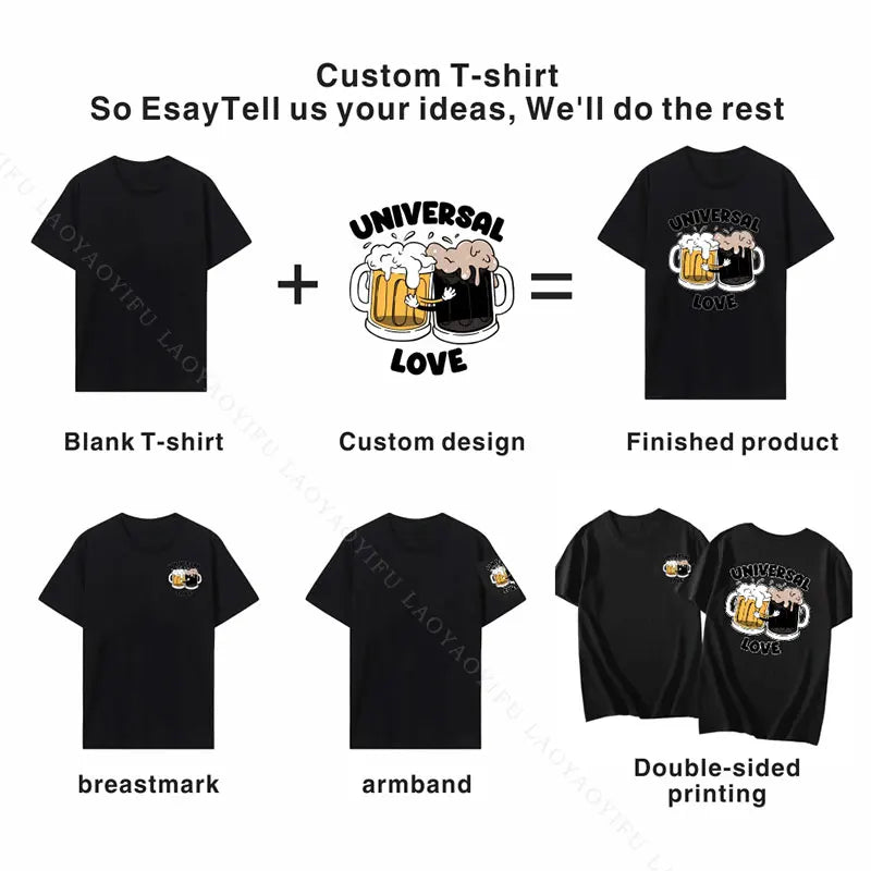 Black Is My Happy Color Dark Humor T-Shirt Ironic T-shirt Street Fashion Casual Couple Clothes T Shirt for Men  Ropa Hombre