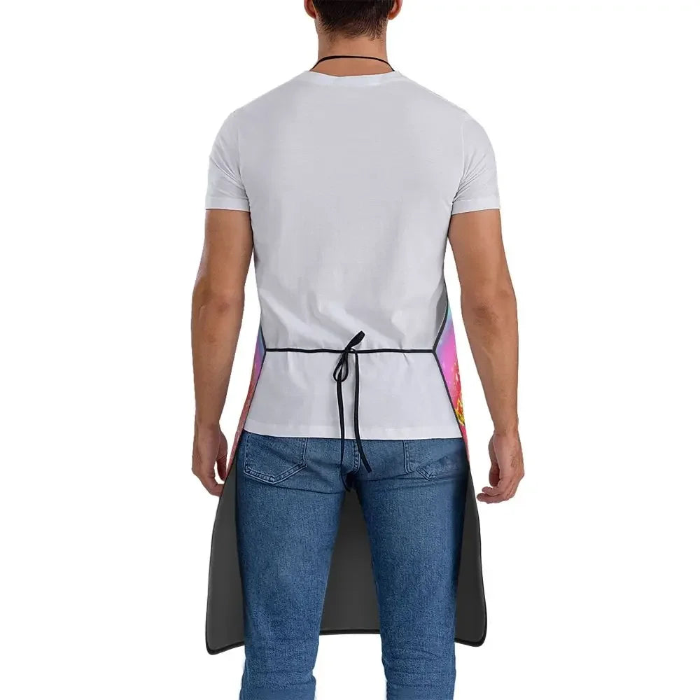 Unisex Space Pizza Cat Meme Bib Apron Adult Women Men Chef Tablier Cuisine for Cooking Kitchen Funny Animal Baking