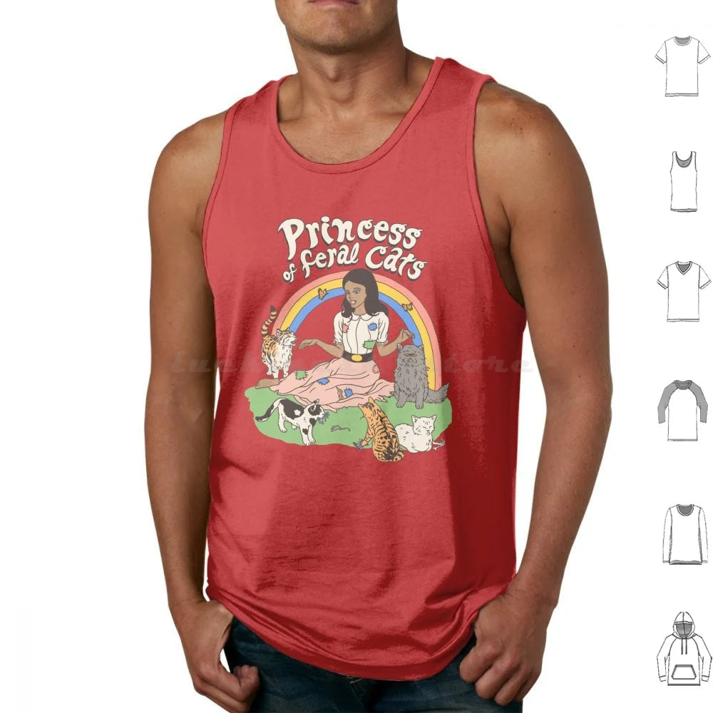 Princess Of Feral Cats 2 Tank Tops Vest Sleeveless Cat Cats Kitten Kittens Memes Princess Humor Funny Kitteh Ruler Royalty