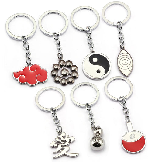 Anime Keychain Sasuke Key Chain Pendant Akatsuki Key Holder Charm Figure Chaveiro Jewelry Souvenir Gift for Fans