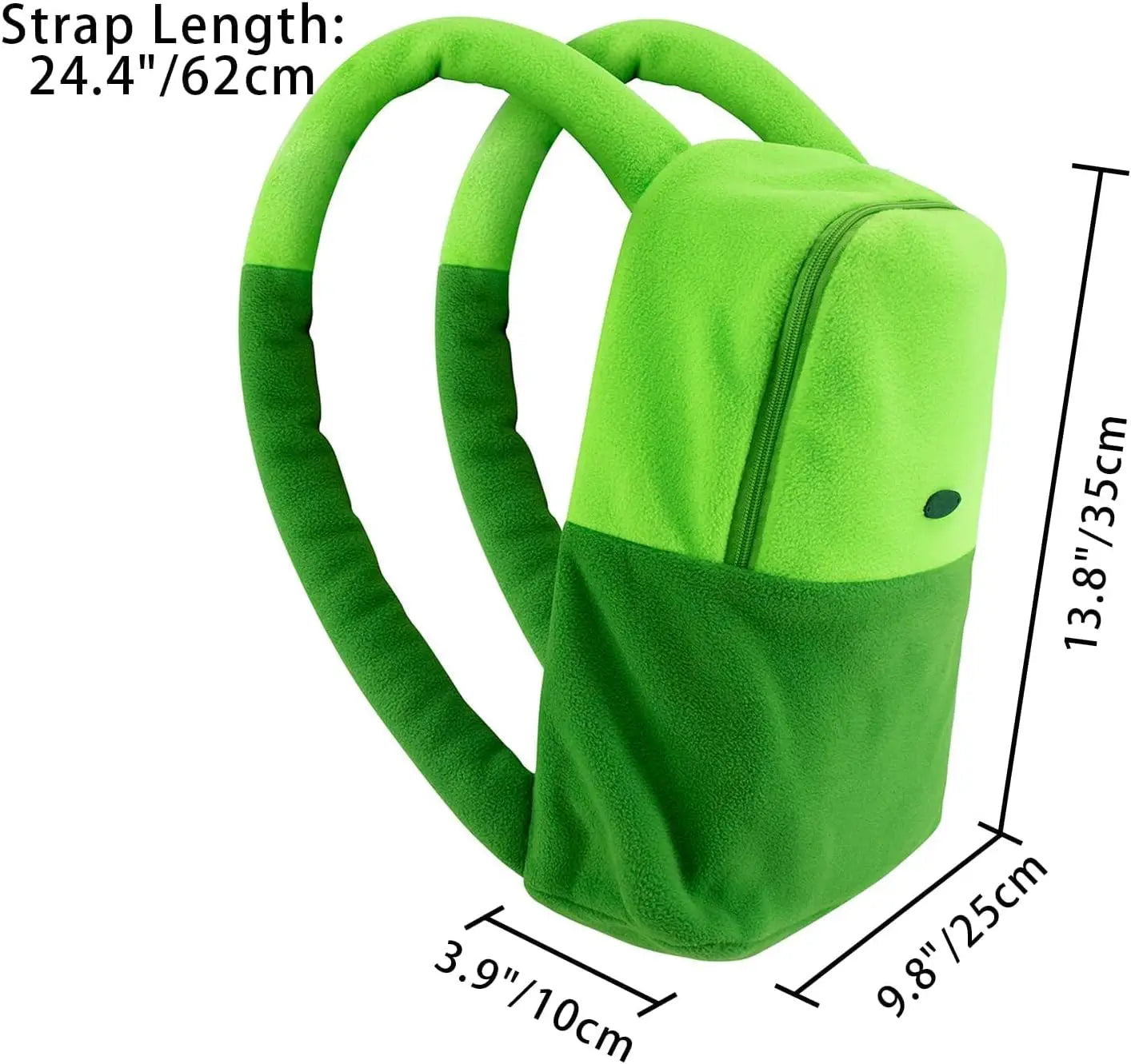 Plush Green Backpack Cartoon funny Cosplay Accessories Bag girls and boys school bag