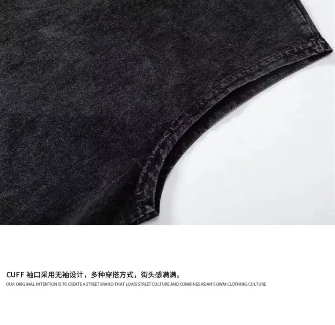 Y2K Fashion Men American Style Street Angel Wings Print Cotton Vest Sleeveless T-shirt Summer Casual Mens Black Oversized Vest