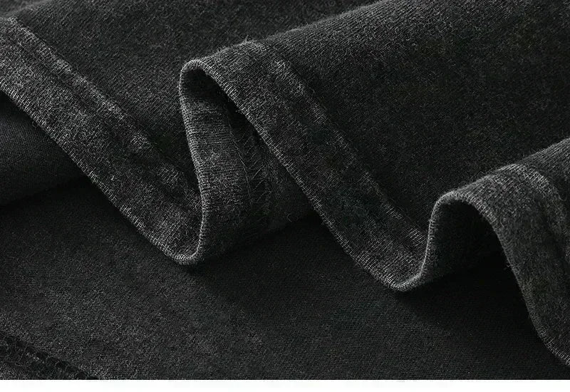 Oasis Band washed retro American street minimalist rock vest print T-shirt high-quality pure cotton Harajuku Y2K top